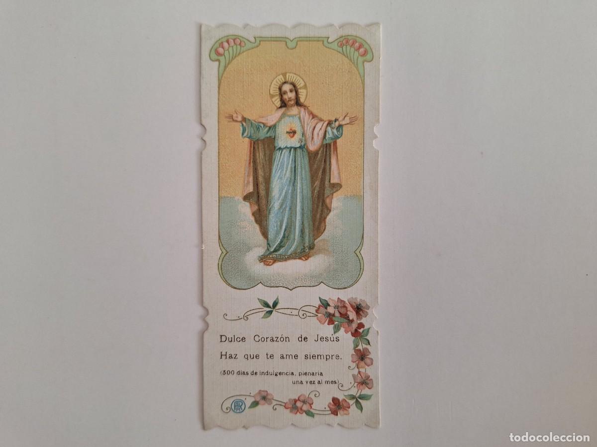 Postales: ANTIGUA ESTAMPA RELIGIOSA DULCE CORAZON DE JESUS EST-49 RV TROQUELADA