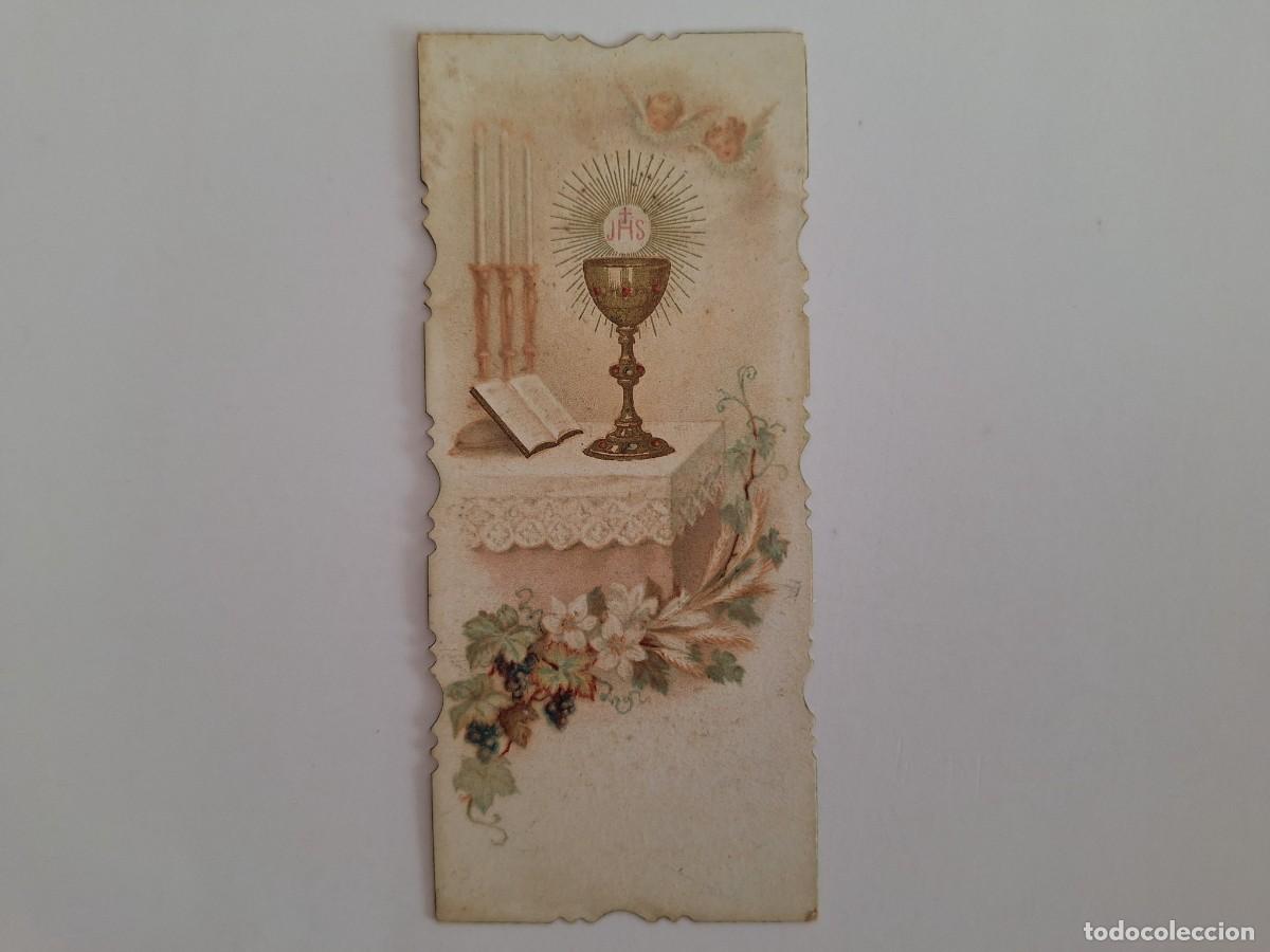 Cartoline: ANTIGUA ESTAMPA RELIGIOSA COMUNION COLEGIO PURISIMA CONCEPCION VALENCIA 1902 EST-54 RV