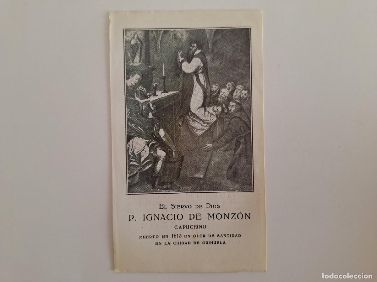 Postales: ANTIGUA ESTAMPA RELIGIOSA SIERVO DIOS P. IGNACIO DE MONZON EST-55 RV