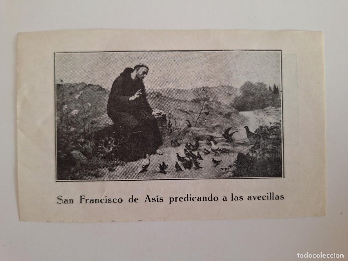Postales: ANTIGUA ESTAMPA RELIGIOSA BENDICION SAN FRANCISCO DE ASIS EST-57 RV