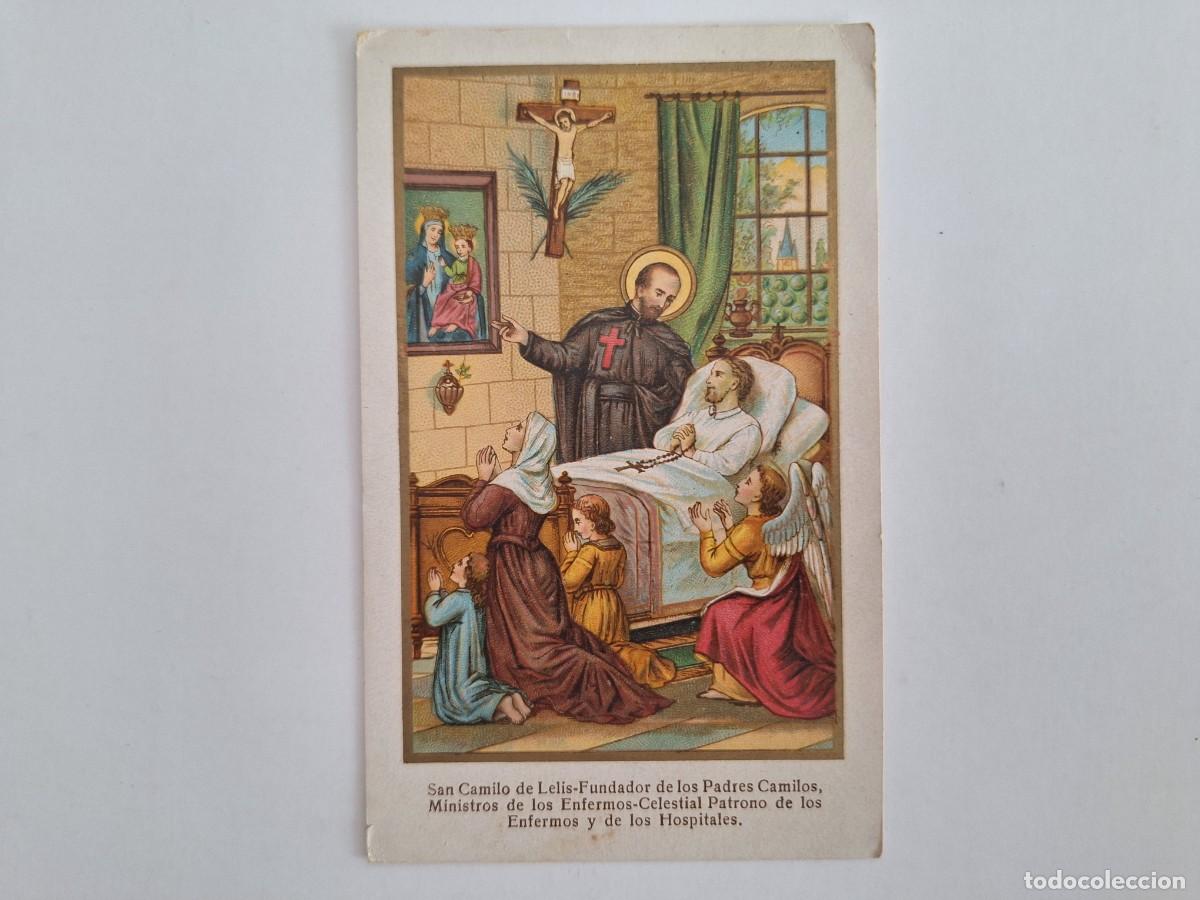Postales: ANTIGUA ESTAMPA RELIGIOSA SAN CAMILO PATRONO ENFERMOS HOSPITALES EST-61 RV