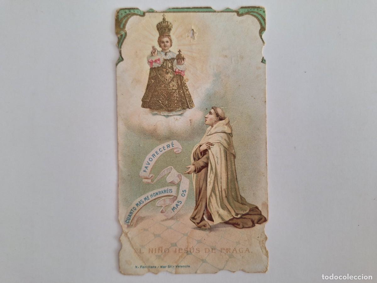 Postales: ANTIGUA ESTAMPA RELIGIOSA EL NI&Ntilde;O JESUS DE PRAGA EST-64 TROQUELADA RV
