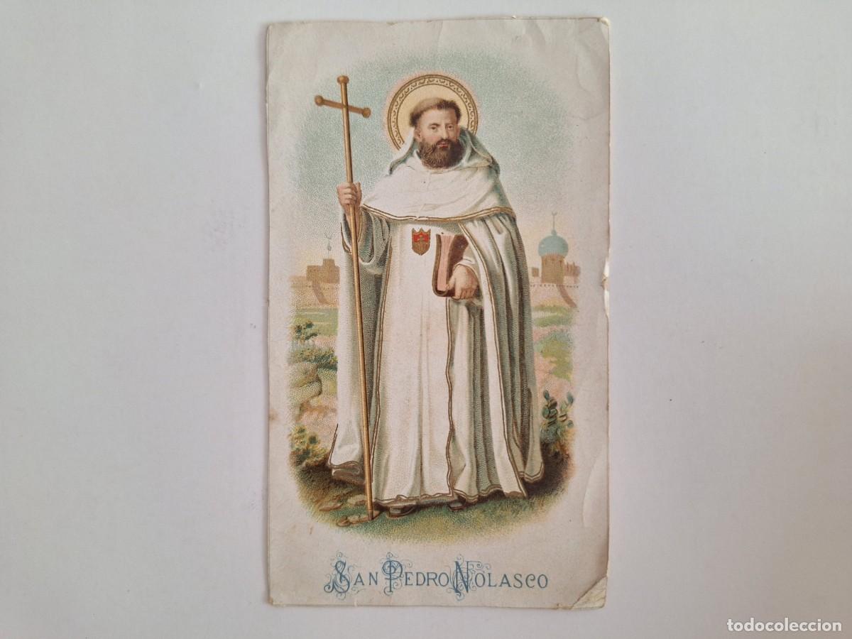 Postales: ANTIGUA ESTAMPA RELIGIOSA SAN PEDRO NOLASCO FUENTE HIGUERA EST-67 RV CROMOLITOGRAFIA