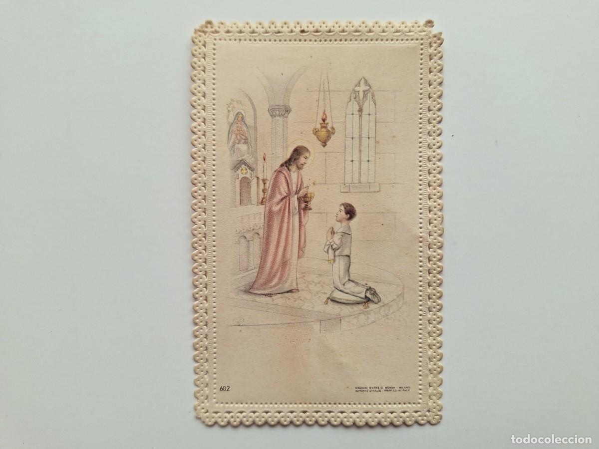 Postales: ANTIGUA ESTAMPA RELIGIOSA COMUNION EST-76 RV PUNTILLA