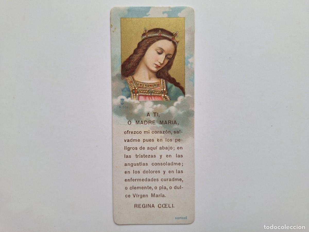 Postales: ANTIGUA ESTAMPA RELIGIOSA VIRGEN MARIA REINA DEL CIELO EST-79 RV