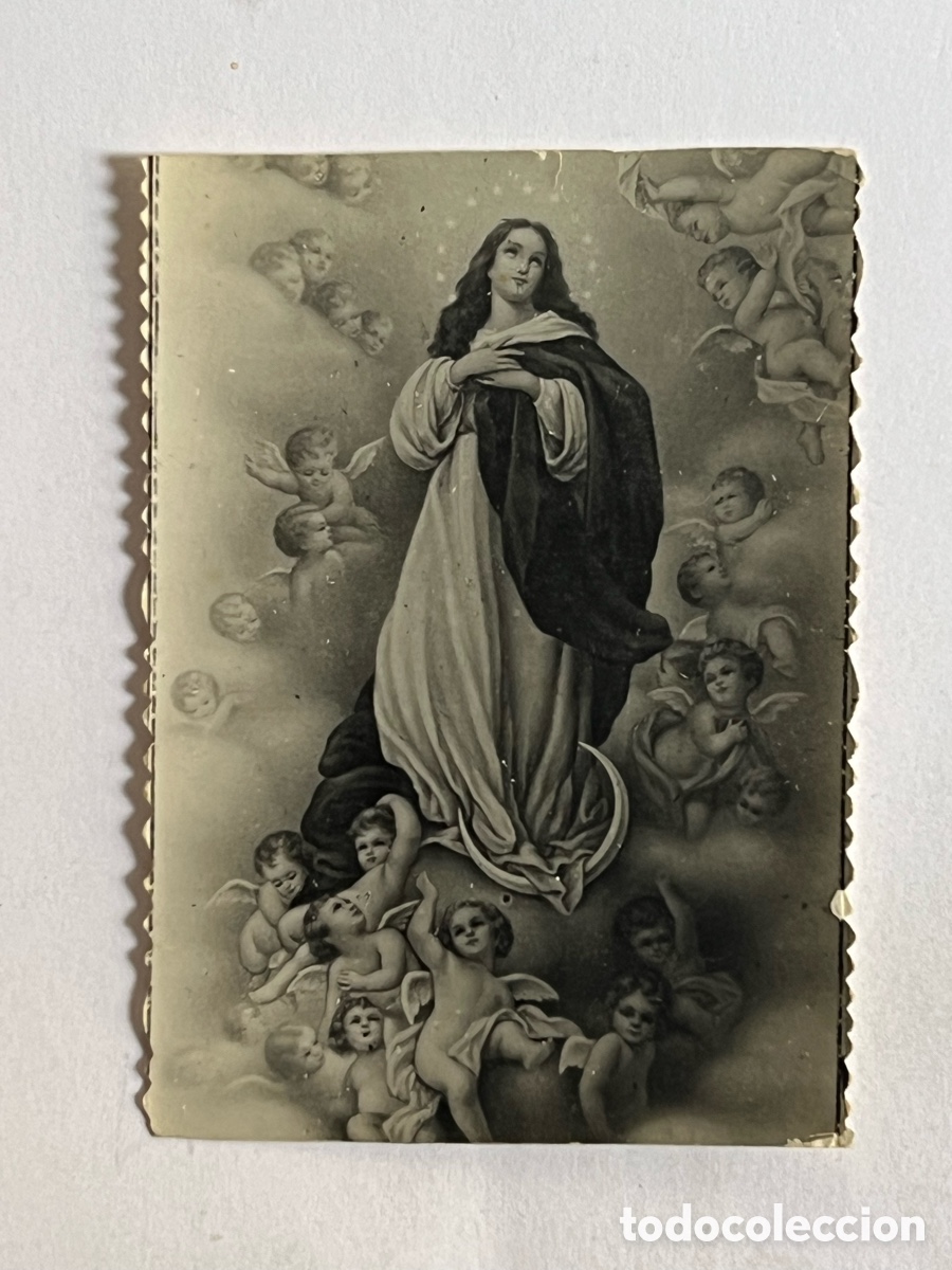 Postales: COLMENAR VIEJO, Madrid. Estampa fotogr&aacute;fica Inmaculada Concepci&oacute;n. Patrona.. (a.1945)