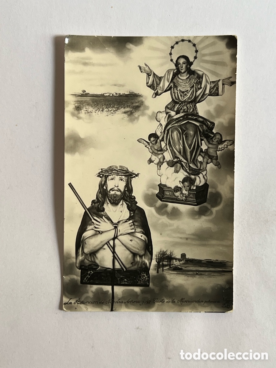 Postales: VARA DE REY, Cuenca. Estampa La Asunci&oacute;n de Ntra Sra y Stmo Cristo de la Misericordia. Patrones