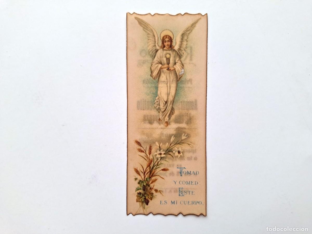 Postales: ANTIGUA ESTAMPA RELIGIOSA COMUNION IGLESIA SAN JUAN SAN VICENTE VALENCIA 1911 EST-91 RV