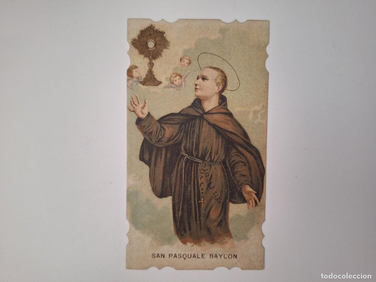 Postales: ANTIGUA ESTAMPA RELIGIOSA SAN PASCUAL BAILON EST-104 RV