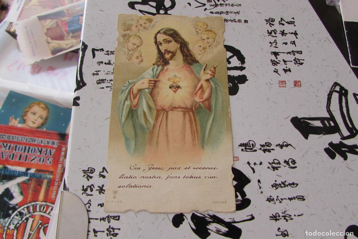 Postales: Estampa antigua sagrado coraz&oacute;n de Jes&uacute;s