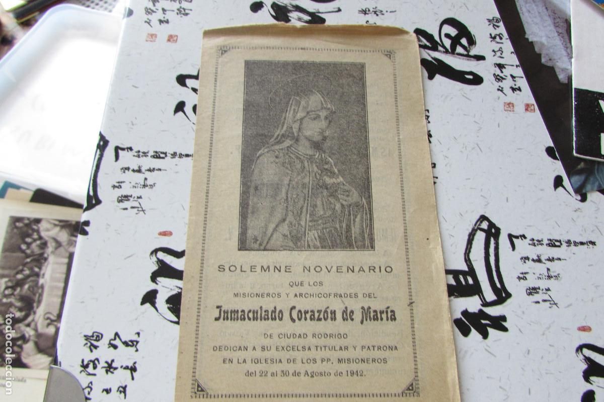 Postales: SOLEMNE NOVENARIO MISIONEROS Y ARCHICOFRADES DEL INMACULADO CORAZON DE MARIA 1942