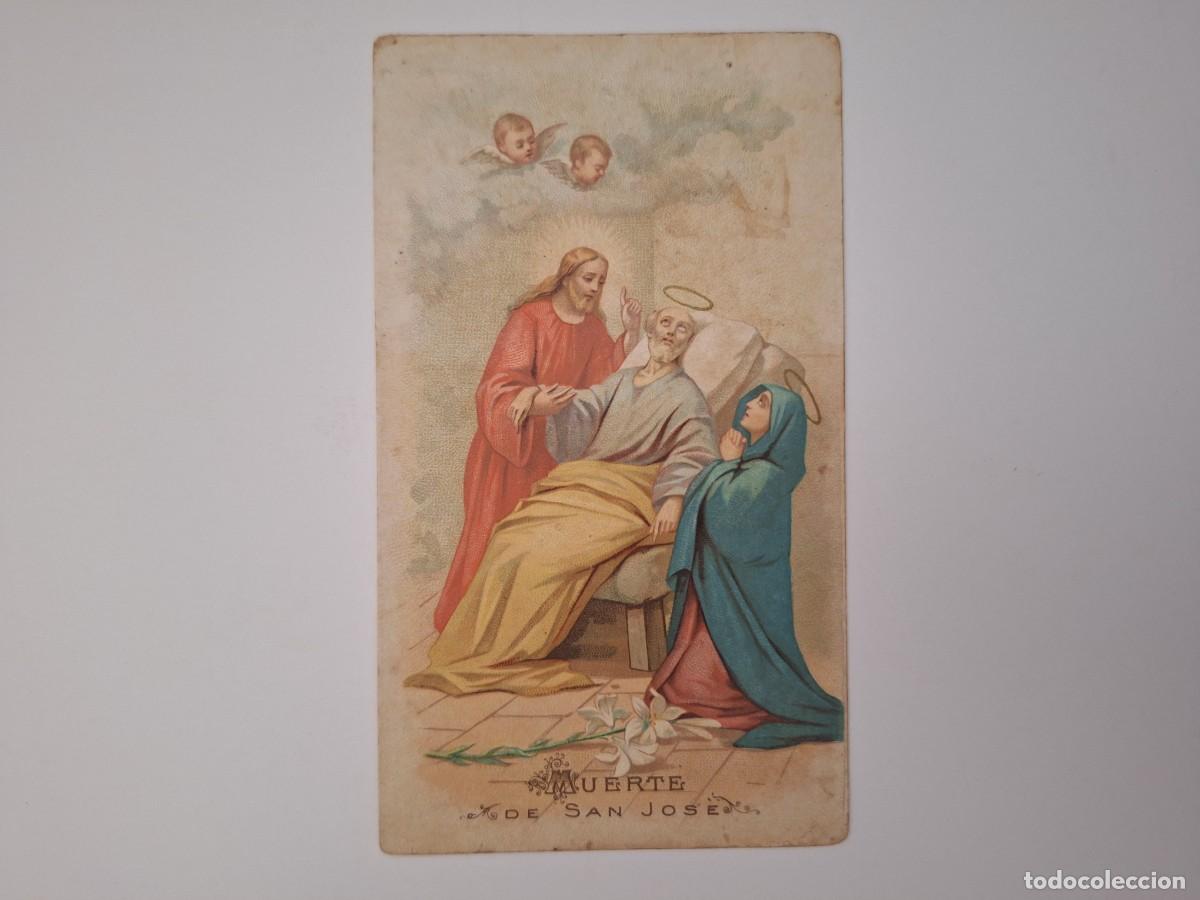 Cartoline: ANTIGUA ESTAMPA RELIGIOSA MUERTE DE SAN JOSE EST-111 RV