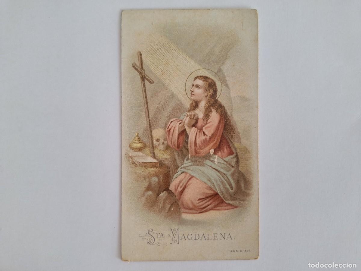 Postales: ANTIGUA ESTAMPA RELIGIOSA SANTA MAGDALENA EST-127 RV