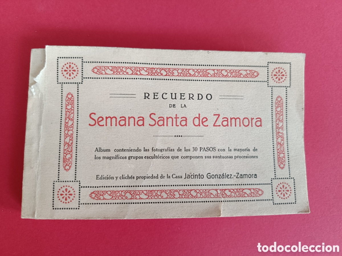 Postales: &Aacute;LBUM DE POSTALES RECUERDO DE LA SEMANA SANTA DE ZAMORA. CASA JACINTO GONZ&Aacute;LEZ. 30 POSTALES.