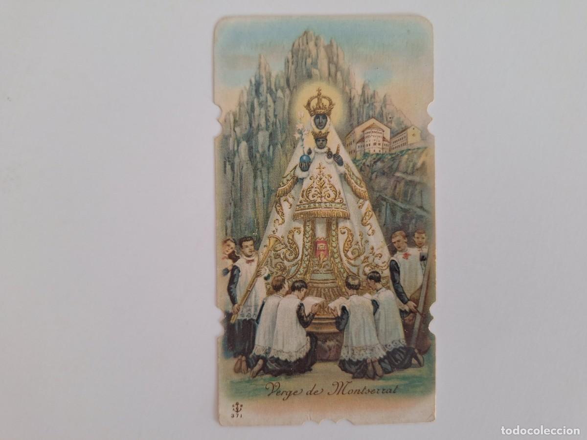Cartoline: ANTIGUA ESTAMPA RELIGIOSA VIRGEN DE MONTSERRAT EST-145 RV