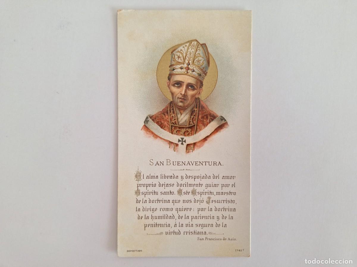 Postales: ANTIGUA ESTAMPA RELIGIOSA SAN BUENAVENTURA EST-148 RV