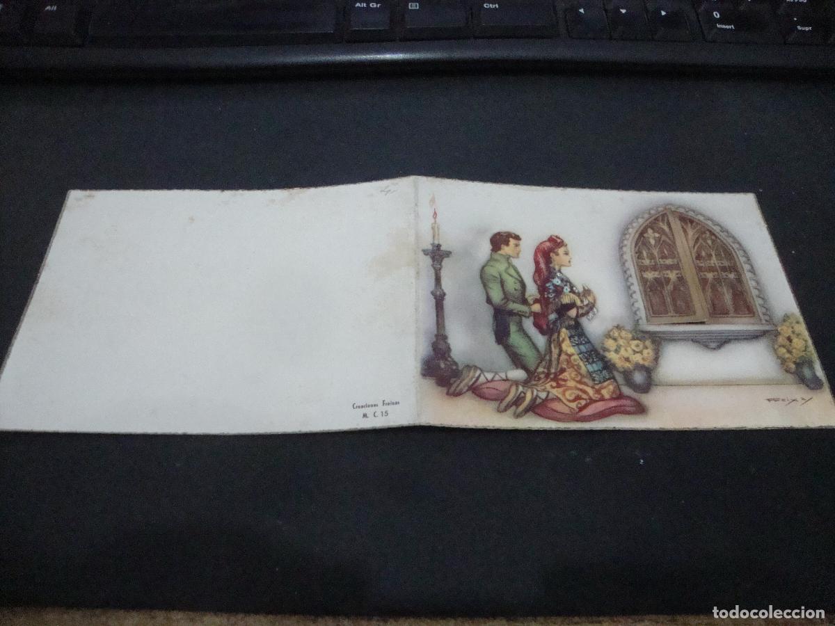 Postales: TARJETA FELICITACION CATALANA VIRGEN MONTSERRAT TROQUELADA