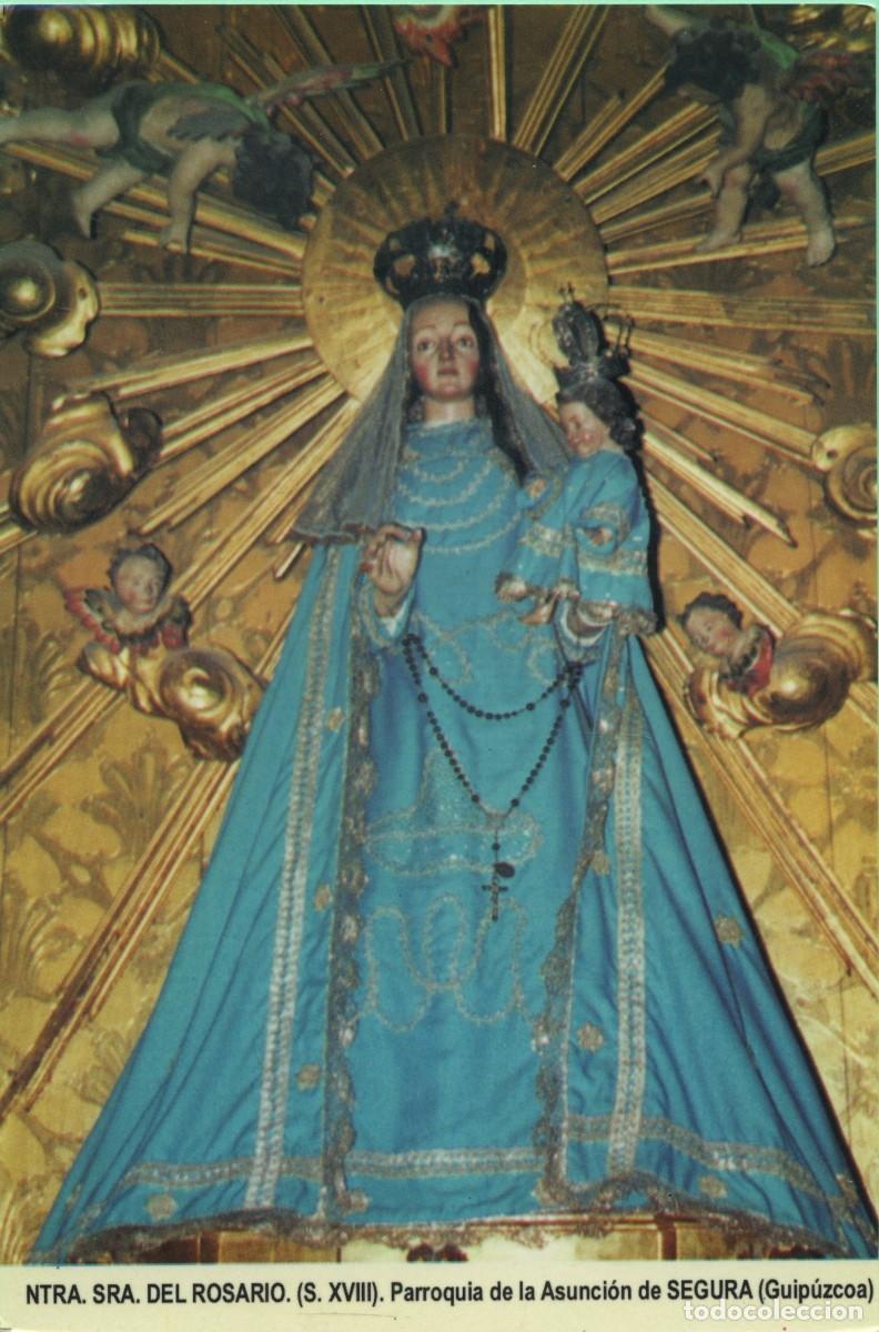 Postales: Tarjet&oacute;n con oraci&oacute;n Ntra. Sra. del Rosario. (S. XVIII). Parroquia de la Asunci&oacute;n de SEGURA (Guip&uacute;zc