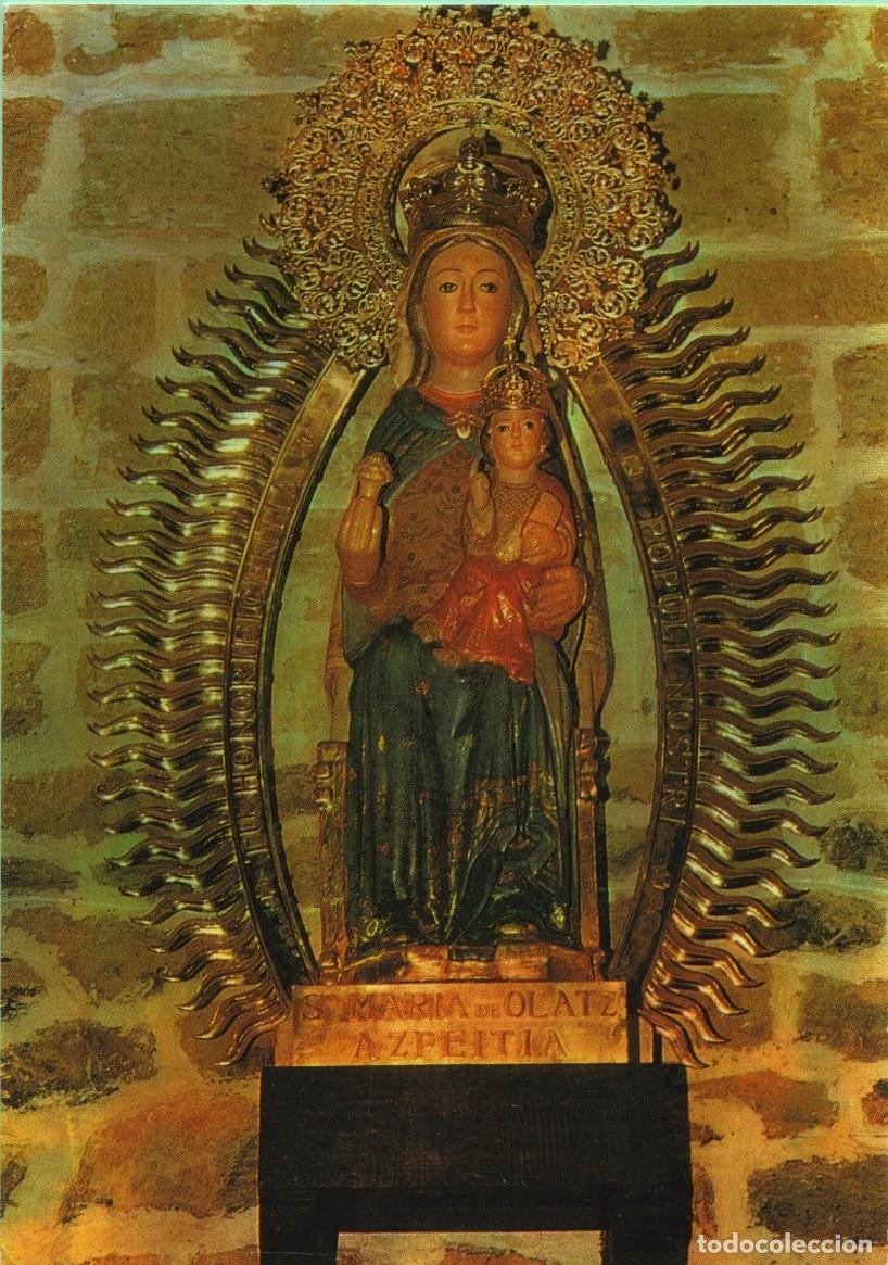 Postales: VIRGEN DE OLATZ (Guip&uacute;zcoa). Interior de la Ermita. AZPEITIA. Sin circular. ED. FOTO GAR