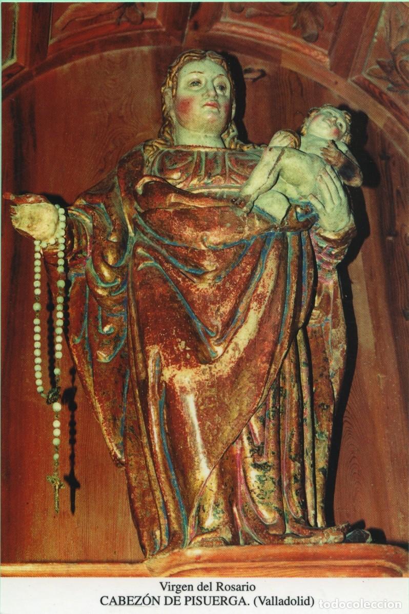 Postales: Tarjet&oacute;n. Virgen del Rosario. CABEZ&Oacute;N DE PISUERGA. (Valladolid)