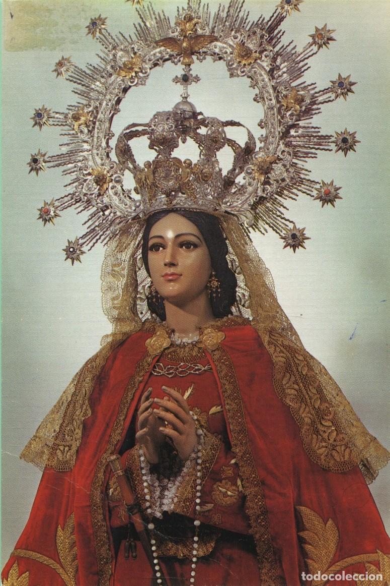 Postales: Tarjet&oacute;n. STMA. VIRGEN DEL ROSARIO PATRONA Y ALCALDESA PERPETUA DE ALC&Aacute;ZAR DE SAN JUAN. C. Real. ED.