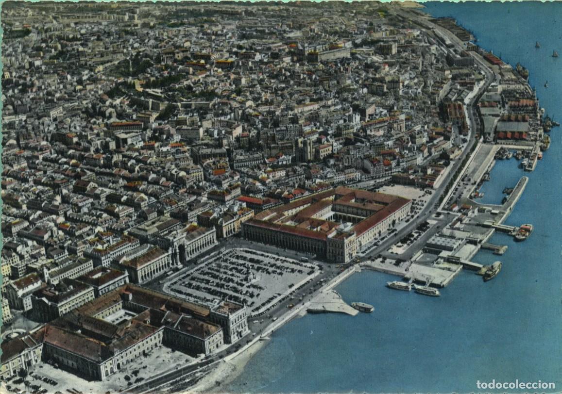 Postales: N&ordm; 37C/L-LISBOA. Portugal. Pra&ccedil;a do Com&eacute;rciio, vista do ar. Escrita en 1959. ED. LISBOA TUR&Iacute;STICA