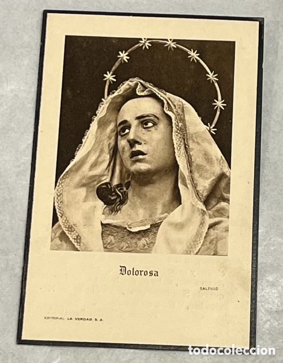Postales: Estampa Religiosa. Obituario. Totana. Murcia. 1935.