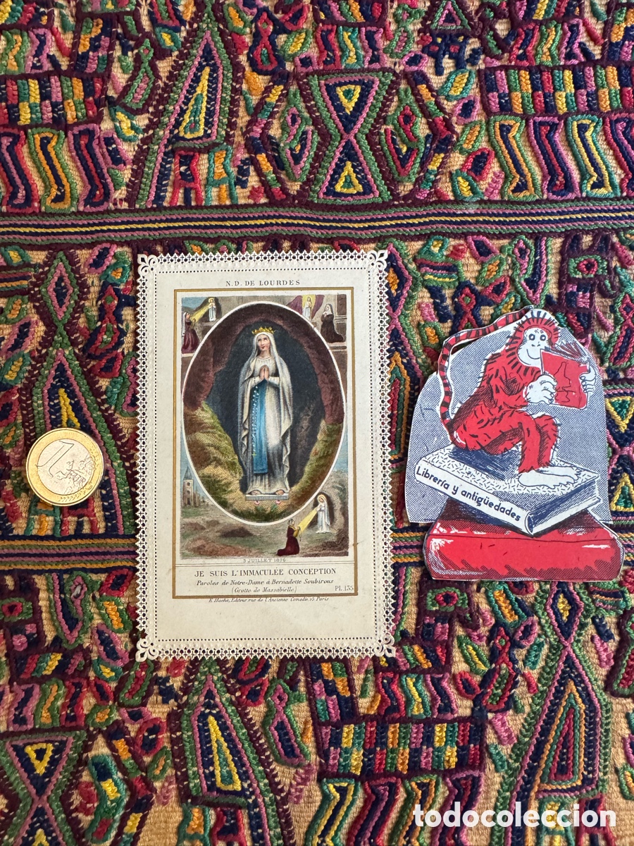 Cartoline: Tarjeta religiosa puntilla Lourdes