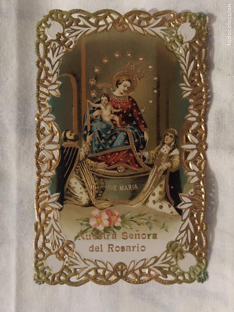 Cartes Postales: NUESTRA SE&Ntilde;ORA DEL ROSARIO - TROQUELADA - POSTAL ANTIGUA - (116.201)