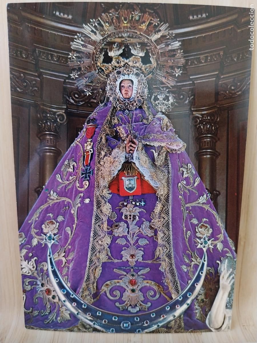 Postales: VIRGEN DE LOS LLANOS NTRA SRA ALBACETE MANTO MORADO ED GARRABELLA 16 SC ORIGINAL