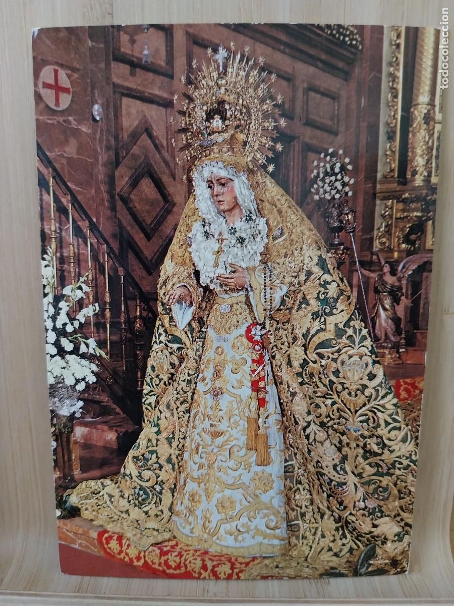 Postales: VIRGEN ESPERANZA MACARENA DE NTRA SRA ED GARRABELLA 108 SC ORIGINAL CORONADA MANTO DORADO