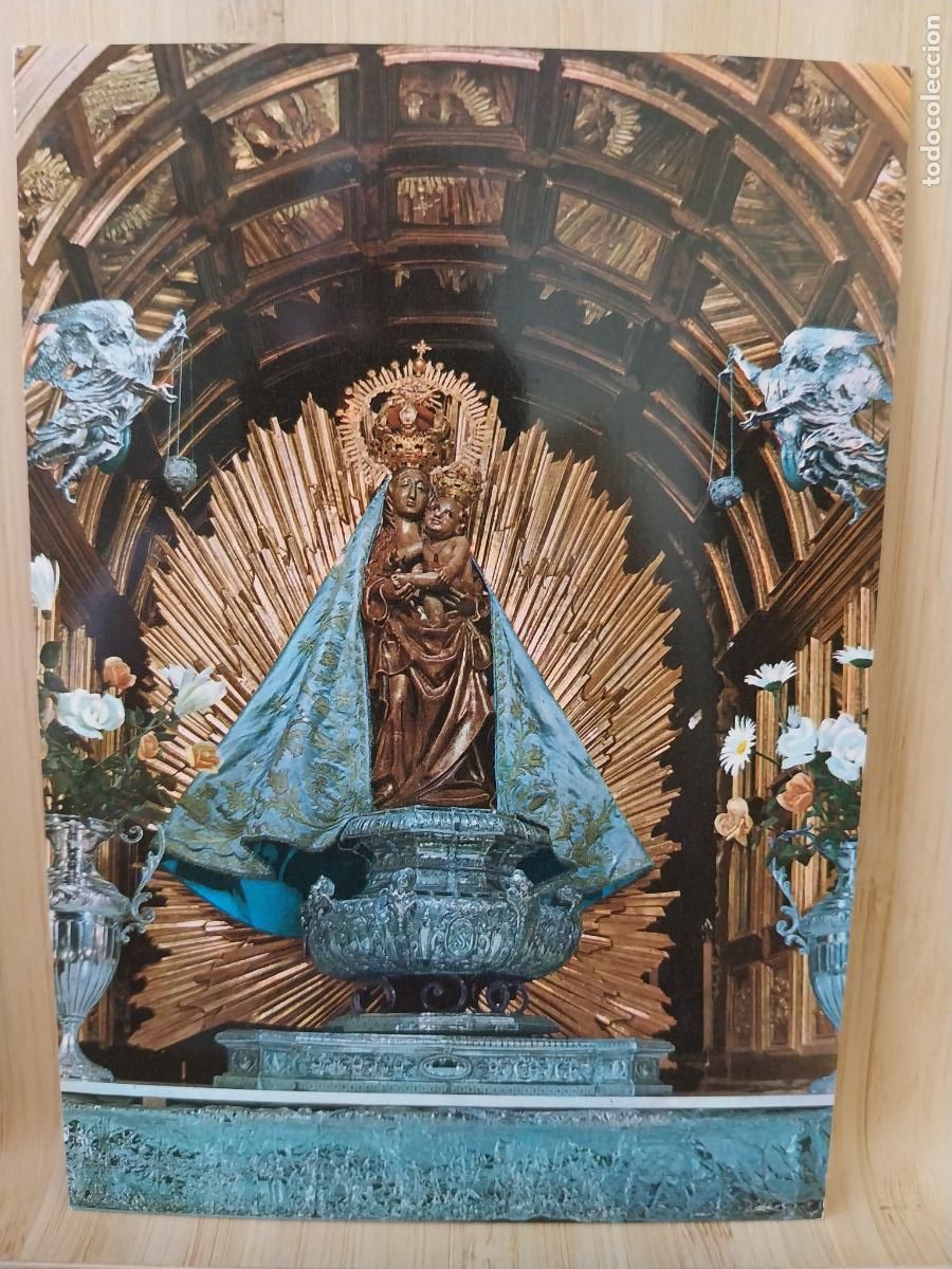 Postales: VIRGEN ENCINA PONFERRADA NTRA SRA ED ARRIBAS 2003 SC ORIGINAL CORONADA MANTO CELESTE