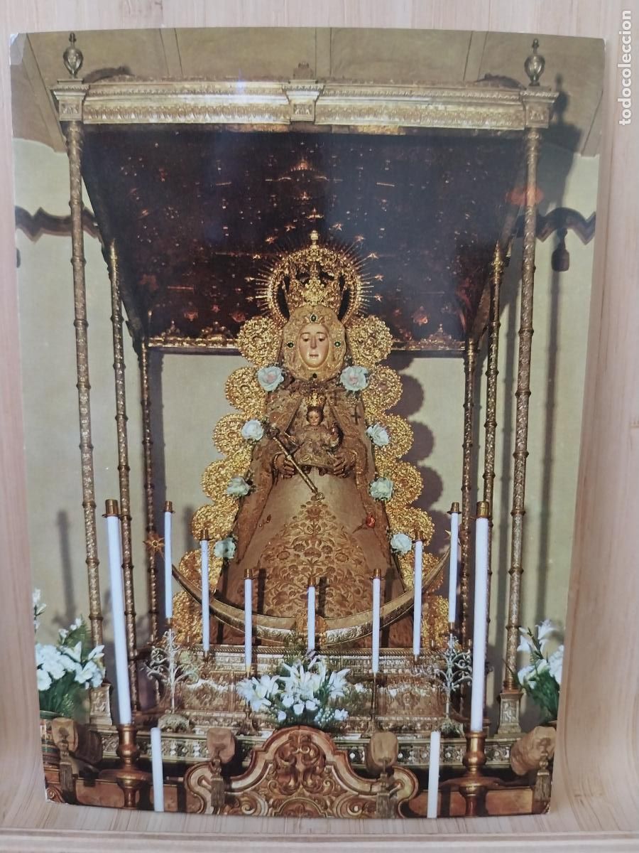 Postales: VIRGEN ROCIO ALMONTE NTRA SRA ED ARRIBAS 2001 SC ORIGINAL CORONADA MANTO DORADO