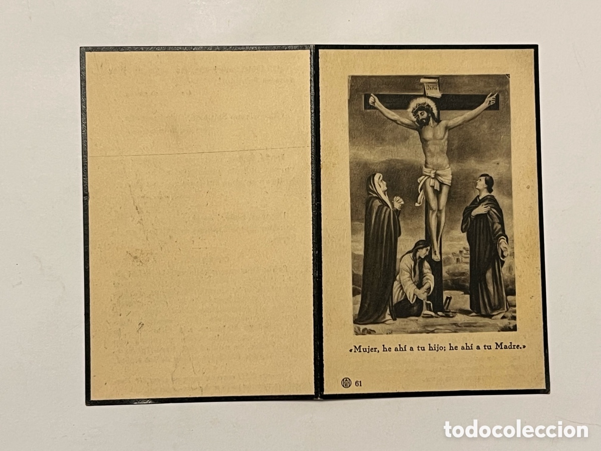 Postales: TORRIJOS, Toledo. Esquela.., Do&ntilde;a Mercedes Silvestre.., Iglesia del Rosario, PP. Dominicos (a.1939)