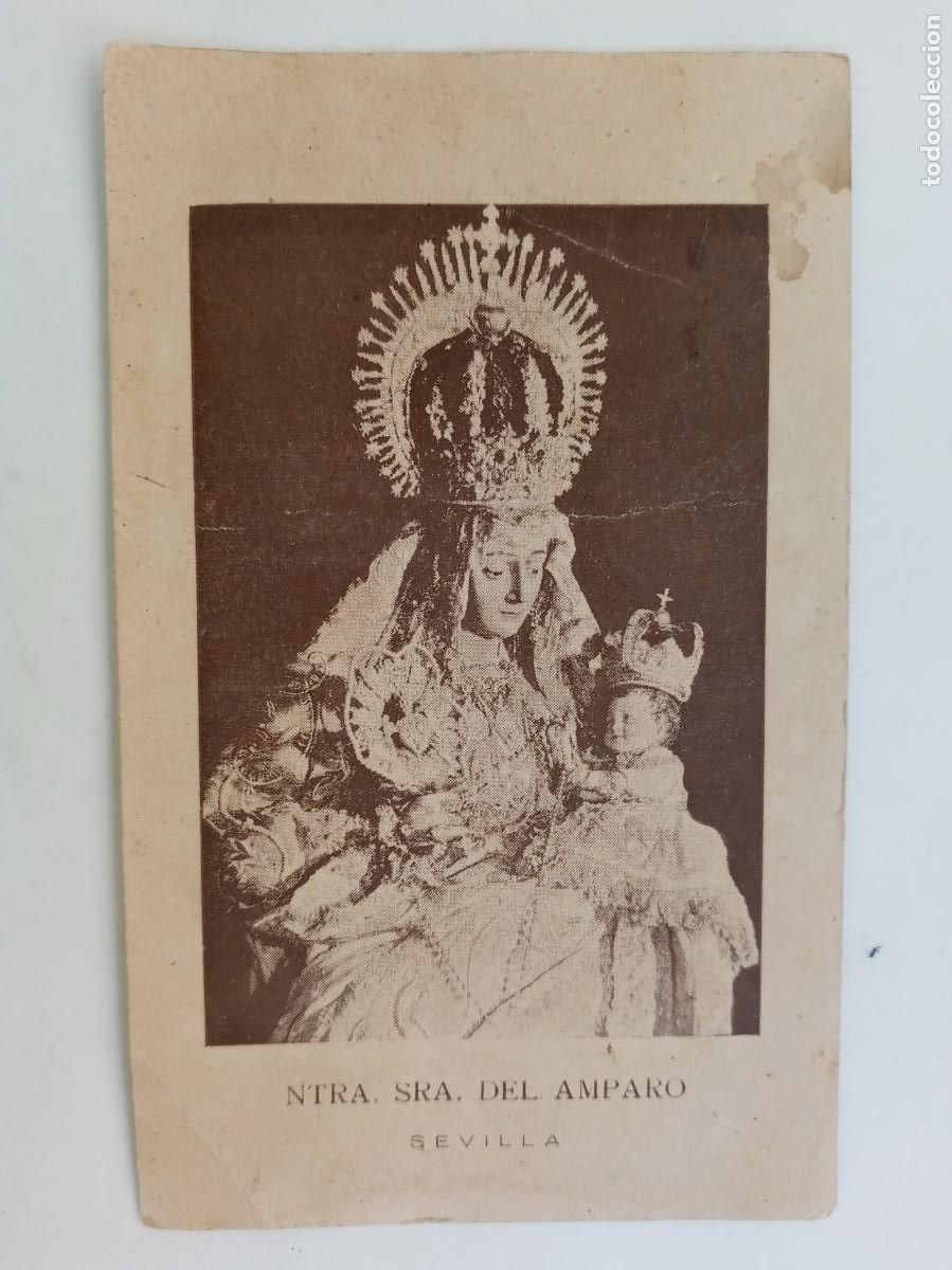 Postales: SEMANA SANTA DE SEVILLA : ANTIGUA ESTAMPA DE NTRA. SRA. DEL AMPARO .