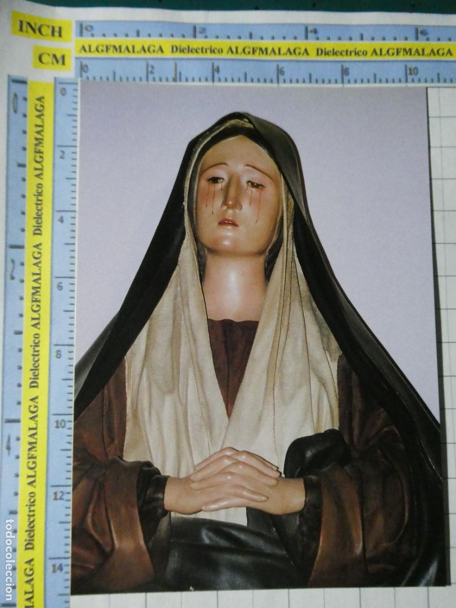 Postales: POSTAL RELIGIOSA SEMANA SANTA. M&Aacute;LAGA MUSEO ARTE SACRO ABAD&Iacute;A SANTA ANA. VIRGEN DOLOROSA MENA. 1446