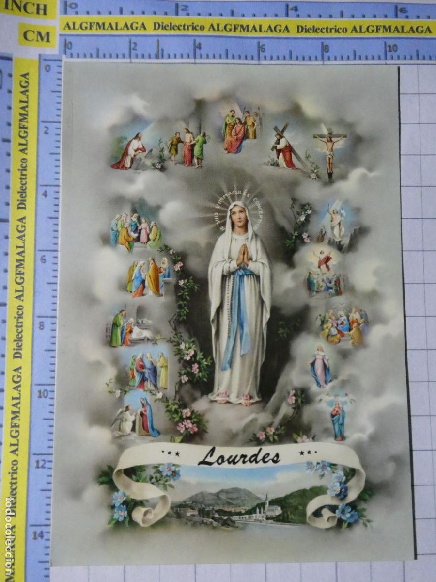 Postales: POSTAL RELIGIOSA SEMANA SANTA. MISTERIOS DE LA VIRGEN DE LOURDES FRANCIA. 1449