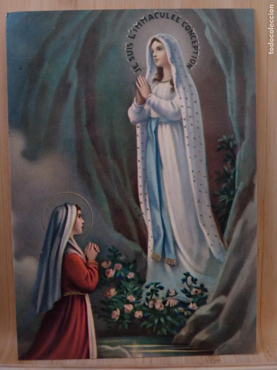 Postales: VIRGEN LOURDES NTRA SRA ED SANCTUS 33 SC ORIGINAL A&Ntilde;O 1970