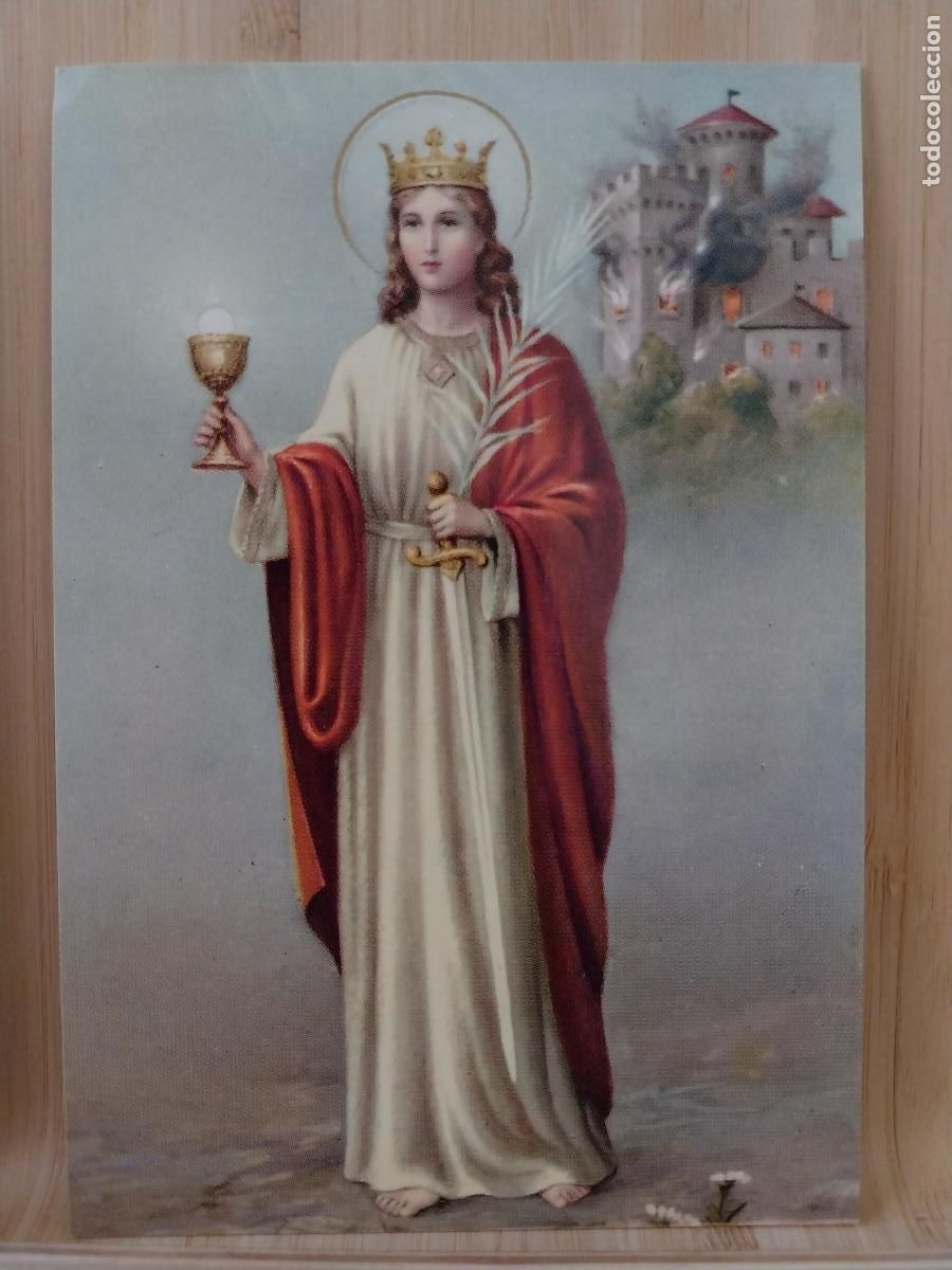 Postales: VIRGEN SANTA BARBARA NTRA SRA ED SANCTUS 31 SC ORIGINAL A&Ntilde;O 1970
