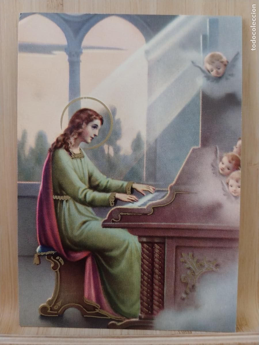 Postales: VIRGEN SANTA CECILIA NTRA SRA ED SANCTUS 30 SC ORIGINAL A&Ntilde;O 1970