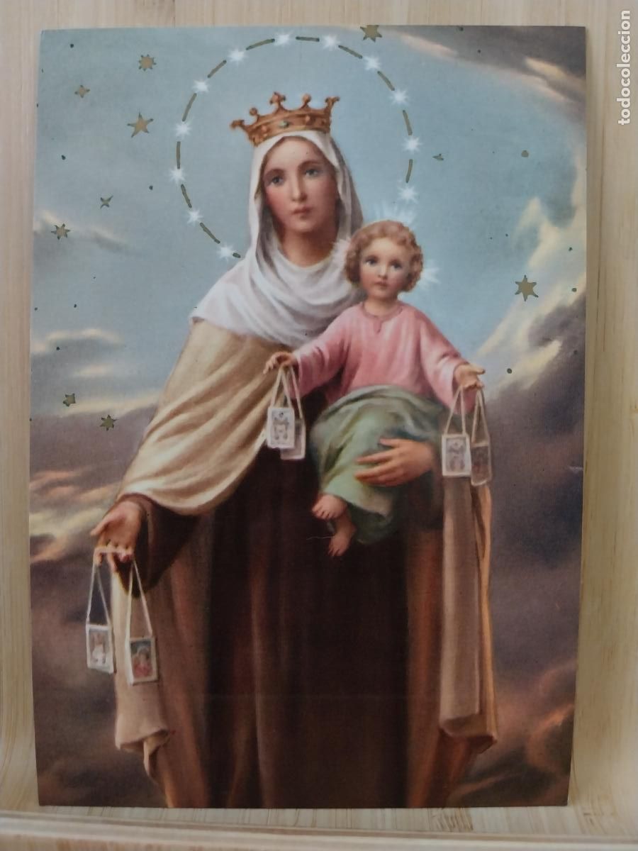 Postales: VIRGEN DEL CARMEN ED SANCTUS 68 SC ORIGINAL A&Ntilde;O 1970