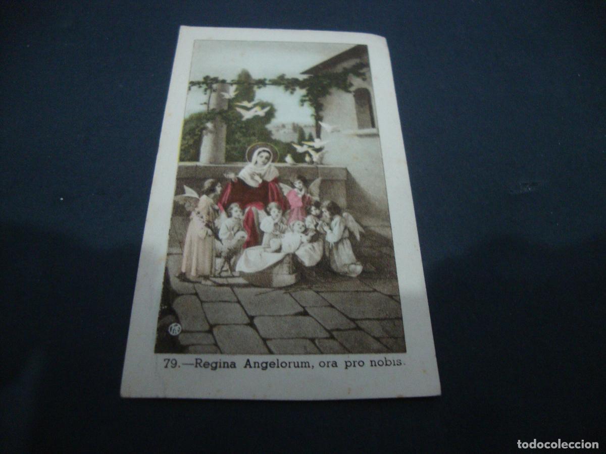 Postales: ANTIGUA ESTAMPA RELIGIOSA REGINA ANGELORUM ORA PRO NOBIS