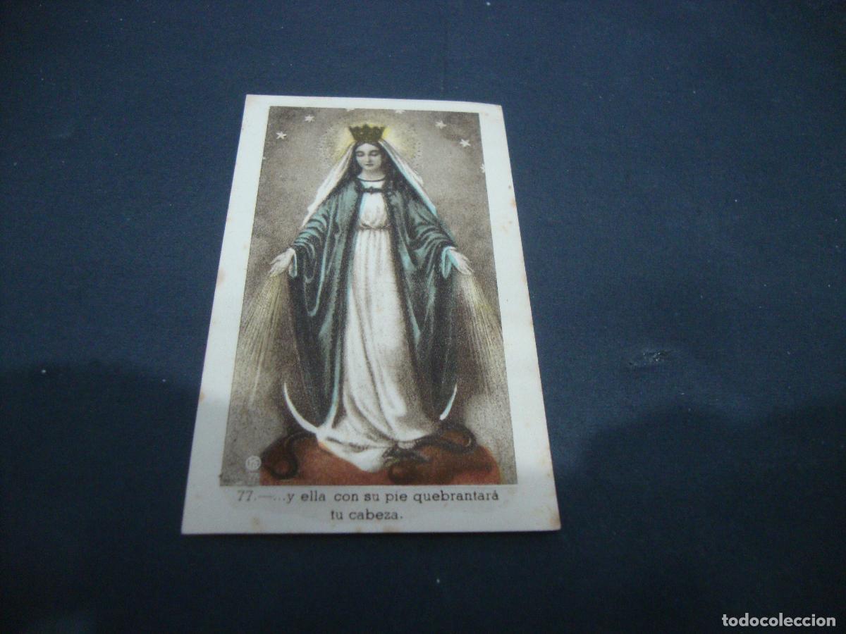 Postales: ANTIGUA ESTAMPA RELIGIOSA Y ELLA CON SU PIE QUEBRANTARA TU CABEZA
