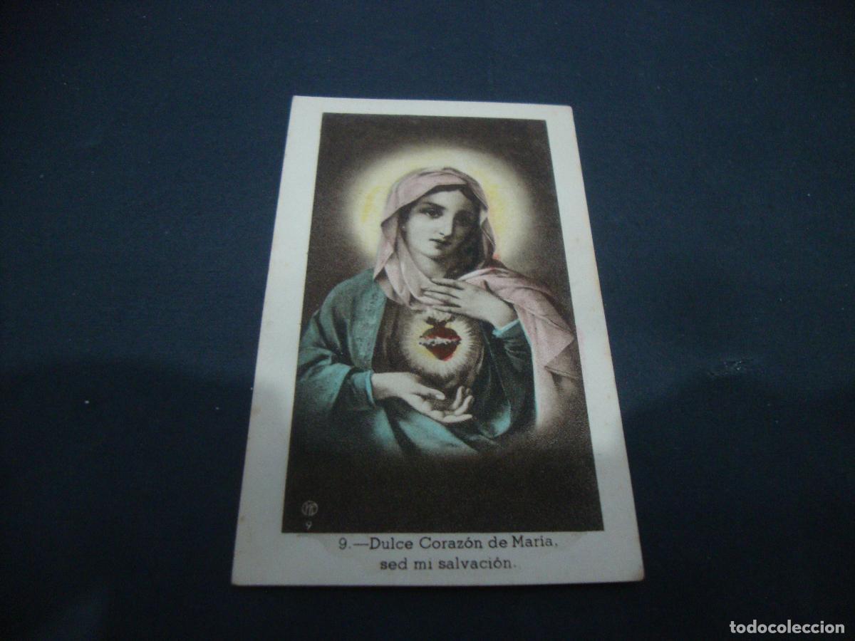 Postkarten: ANTIGUA ESTAMPA RELIGIOSA DULCE CORAZON DE MARIA SED MI SALVACION