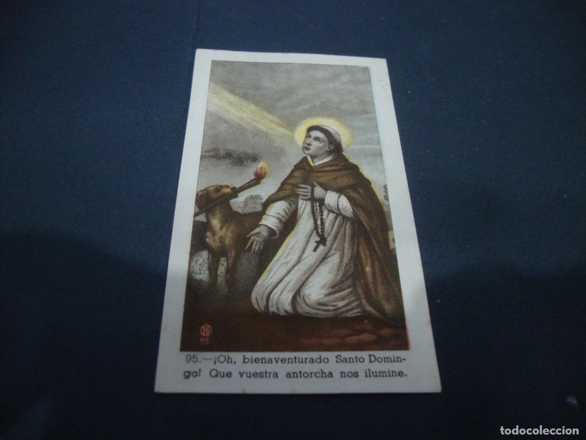 Postkarten: ANTIGUA ESTAMPA RELIGIOSA OH BIENAVENTURADO SANTO DOMINGO QUE VUESTRA ANTORCHA NOS ILUMINE