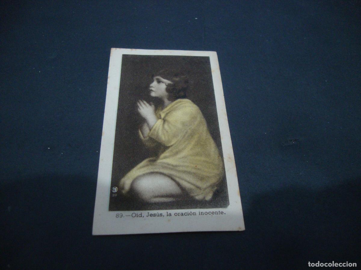 Postales: ANTIGUA ESTAMPA RELIGIOSA OID JESUS LA ORACION INOCENTE
