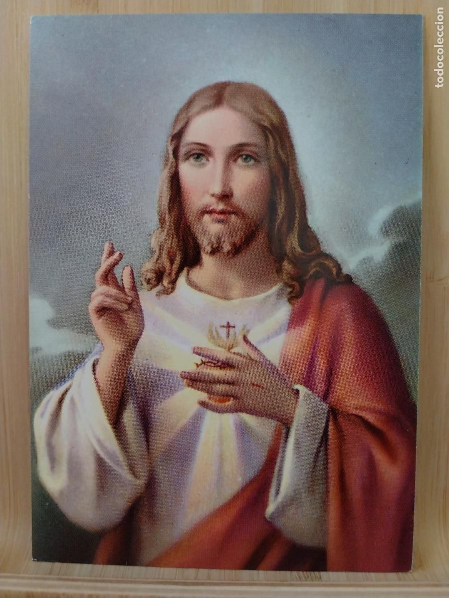 Postales: SAGRADO CORAZON JESUS ED SANCTUS 58 SC ORIGINAL A&Ntilde;O 1970