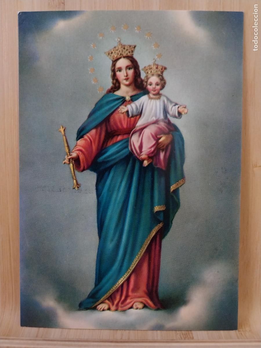Postales: AUXILIADORA VIRGEN NTRA SRA ED SANTUS 47 SC ORIGINAL A&Ntilde;O 1970
