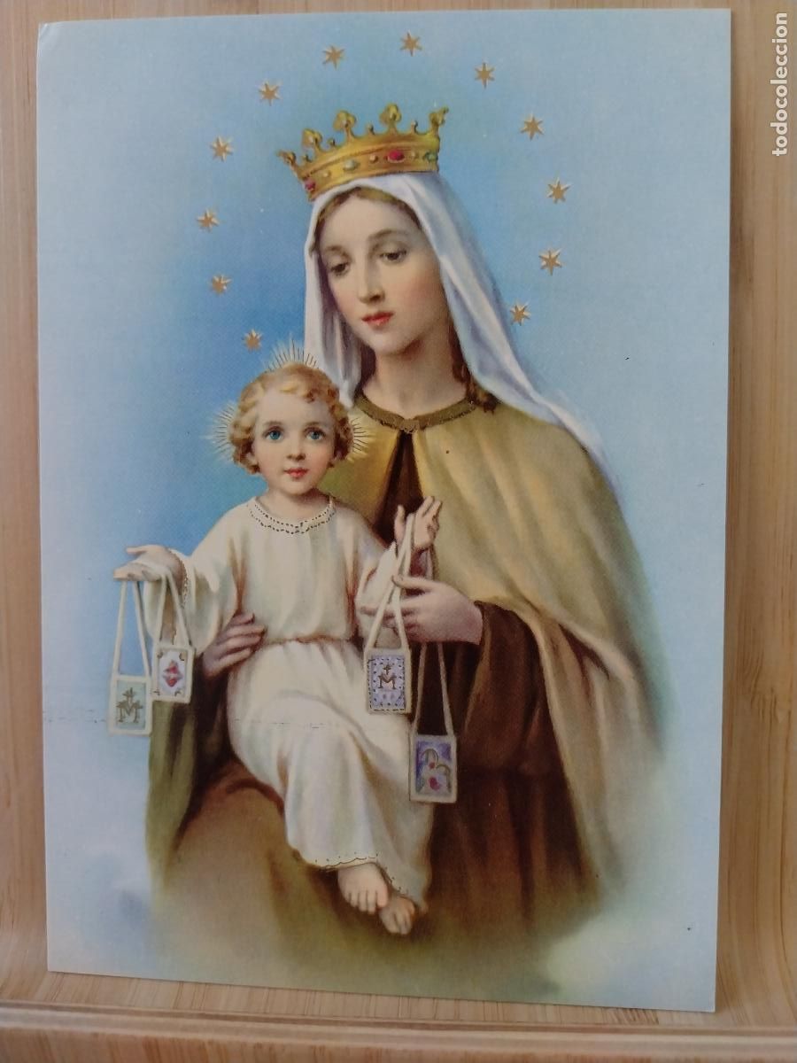 Postales: VIRGEN DEL CARMEN ED SANTUS 10 SC ORIGINAL A&Ntilde;O 1970 **