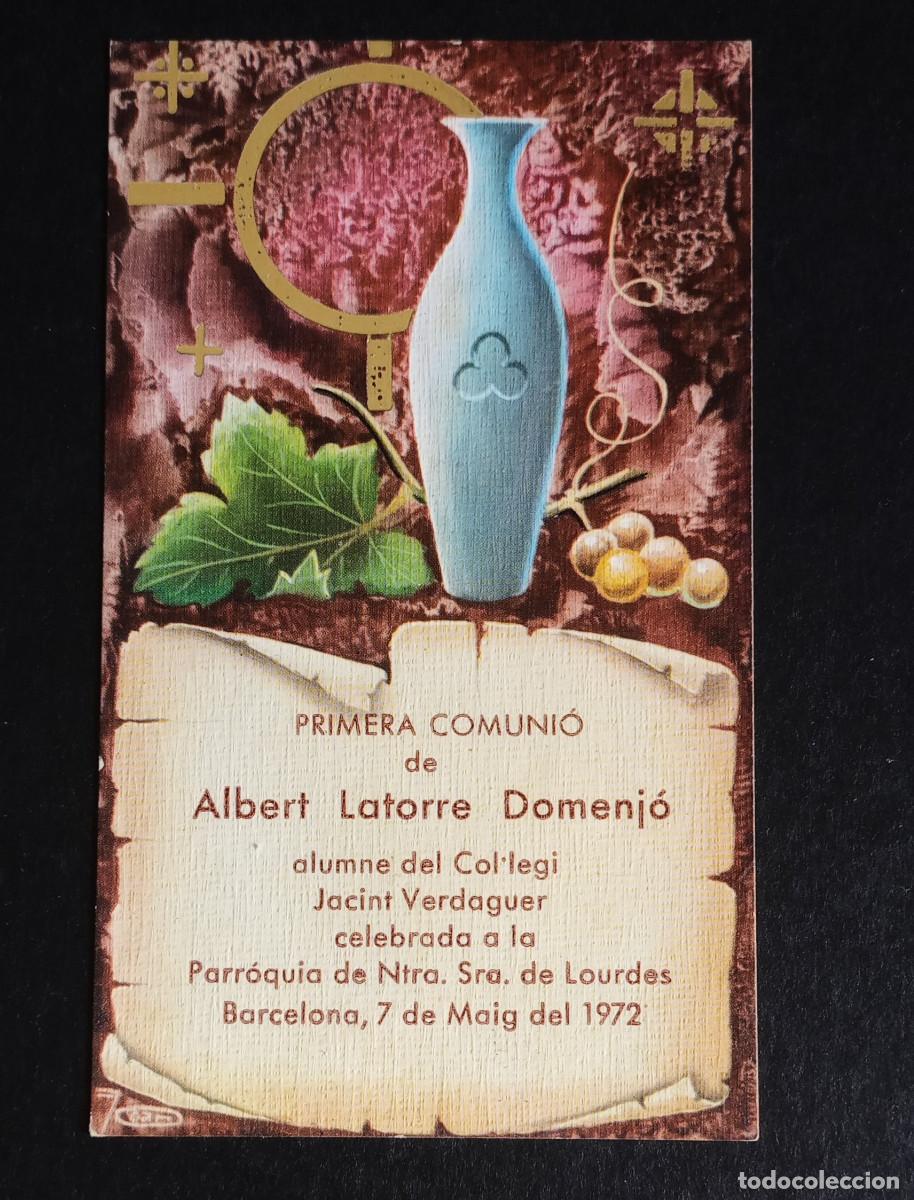 Postales: RECUERDO PRIMERA COMUNI&Oacute;N - PARROQUIA NTRA. SRA. LOURDES, BARCELONA, 1972